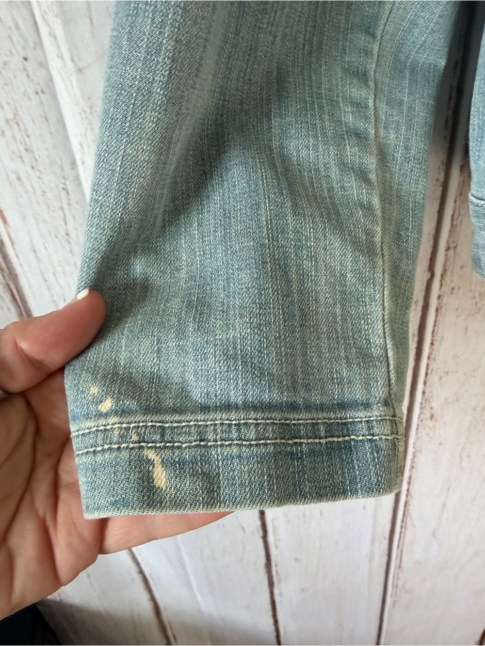 Chico's Light Blue Denim Zip Jacket Chico’s Size 2 (Large/12) - Picture 4 of 7